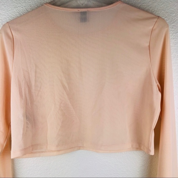 Women’s Asos Long Sleeve Rose Gold Top Size 4 Us - Picture 8 of 8